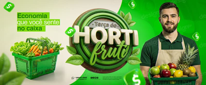 Banner Terça do Hortifruti Social Media PSD Editável