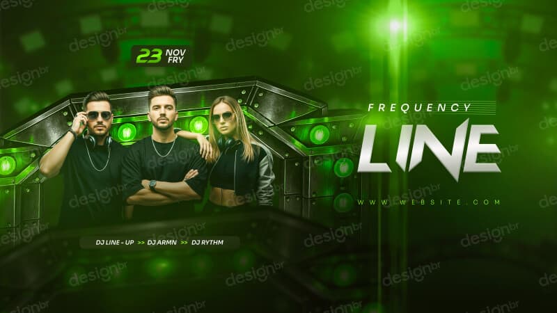 Banner Frequency Line PSd Editável