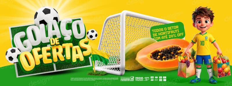 Golaço De Ofertas Banner PSD Editável