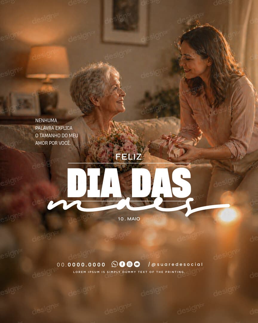 Dia das Mães 10 de Maio Social Media PSD Editável