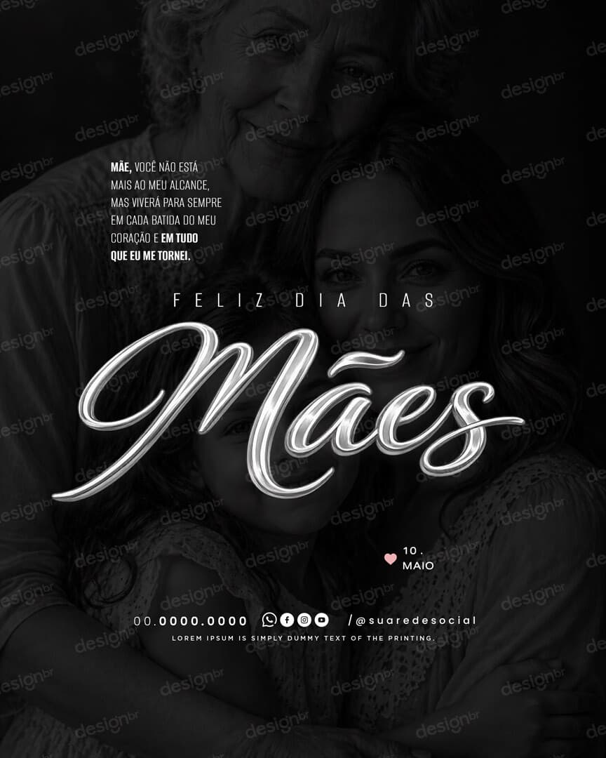 Dia das Mães 10 de Maio Social Media PSD Editável