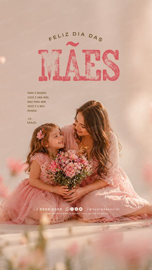 Story Dia das Mães 10 de Maio Social Media PSD Editável
