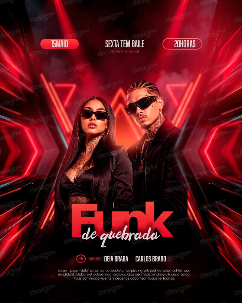 Flyer Funk de Quebrada PSD Editável