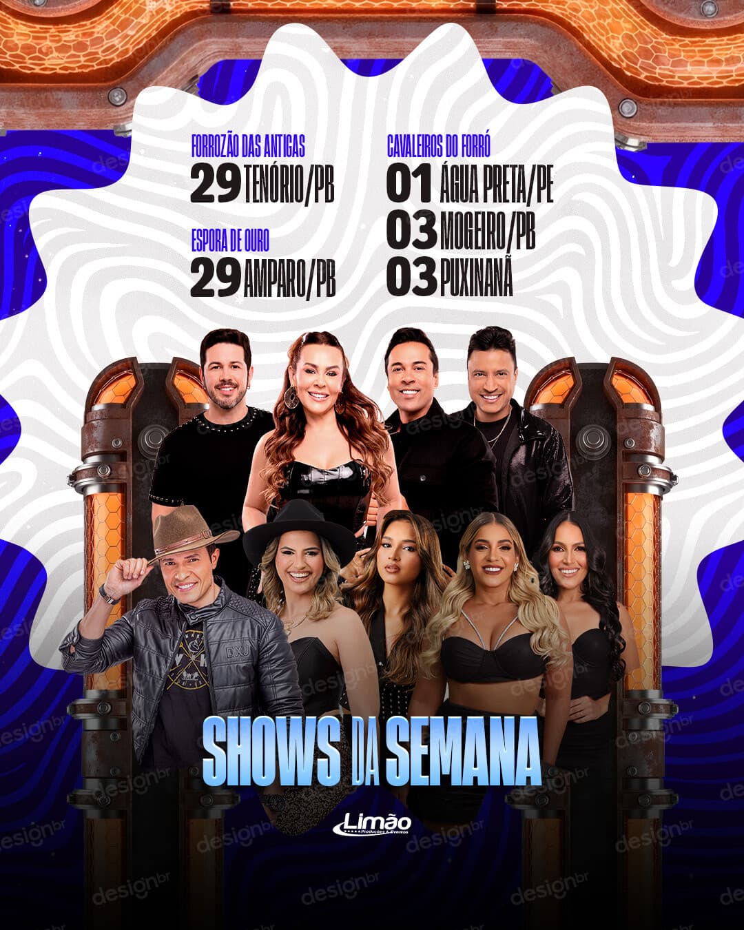 Flyer Agenda Próximos Shows Feed PSD Editável