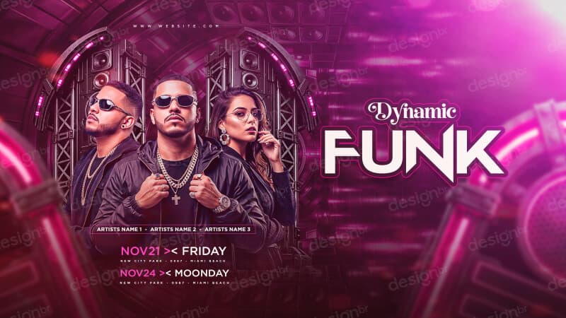 Banner Dynamic Funk PSD Editável