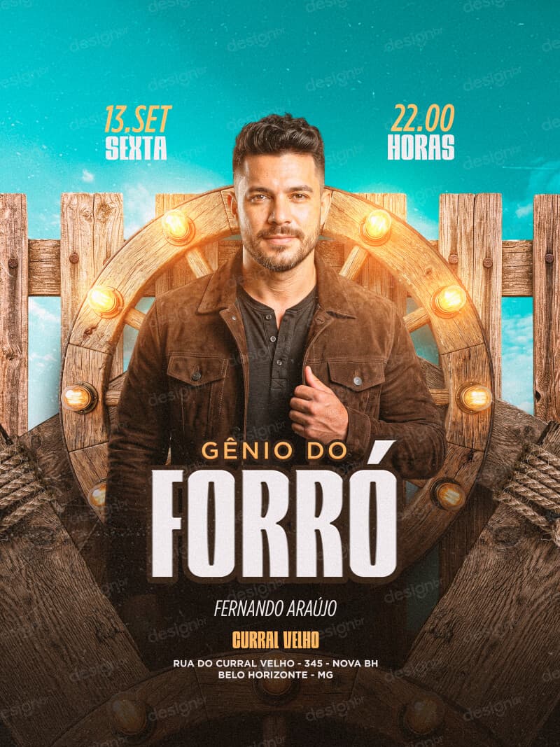 Flyer Evento Forró PSD Editável