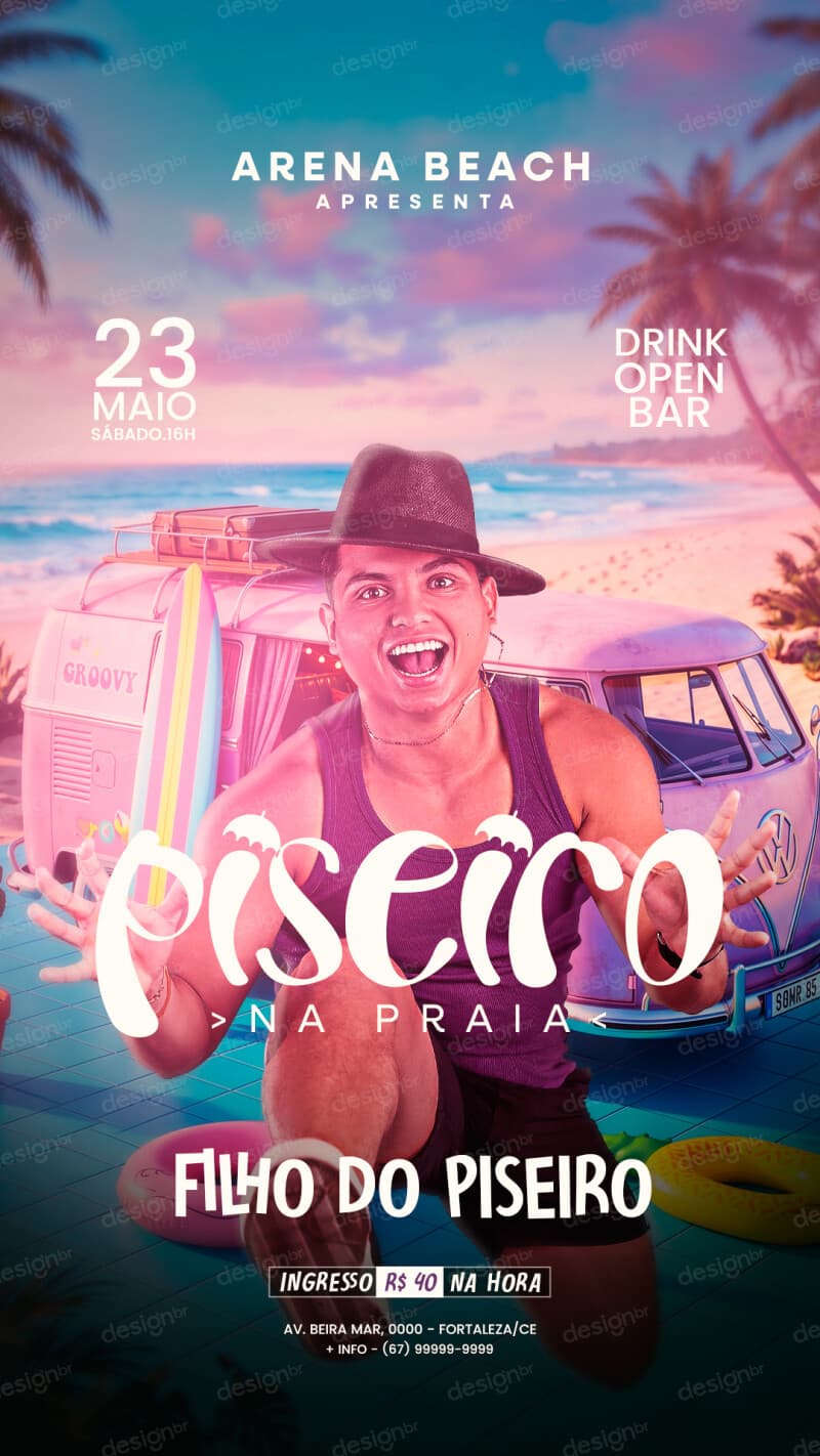 Flyer Evento Show de Piseiro Story PSD Editável