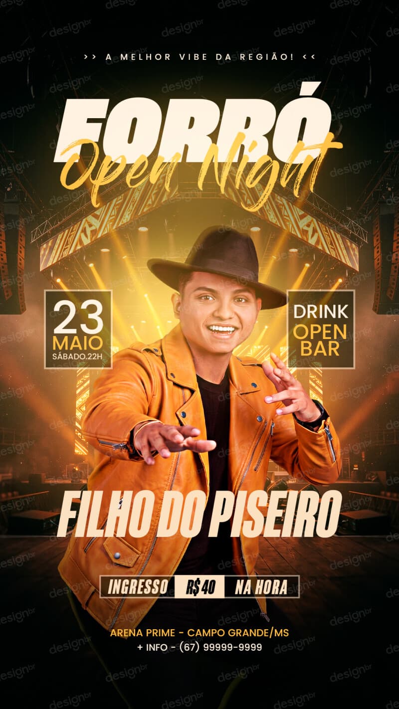 Flyer Evento Show de Forró Story PSD Editável