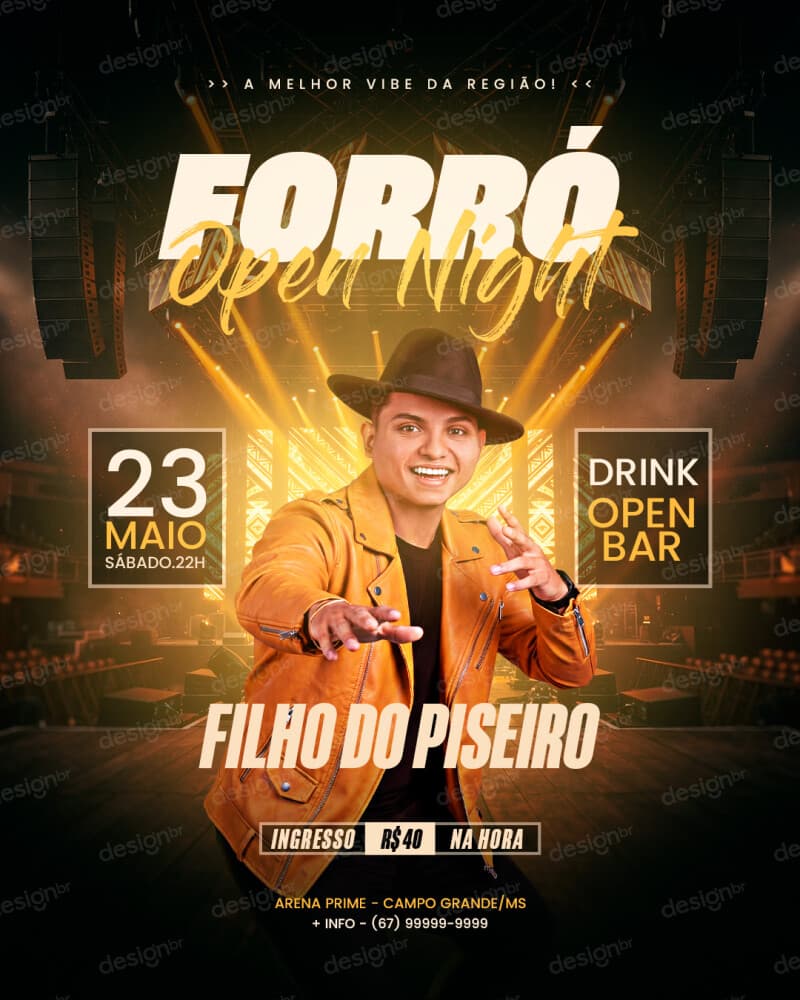 Flyer Evento Show de Forró PSD Editável
