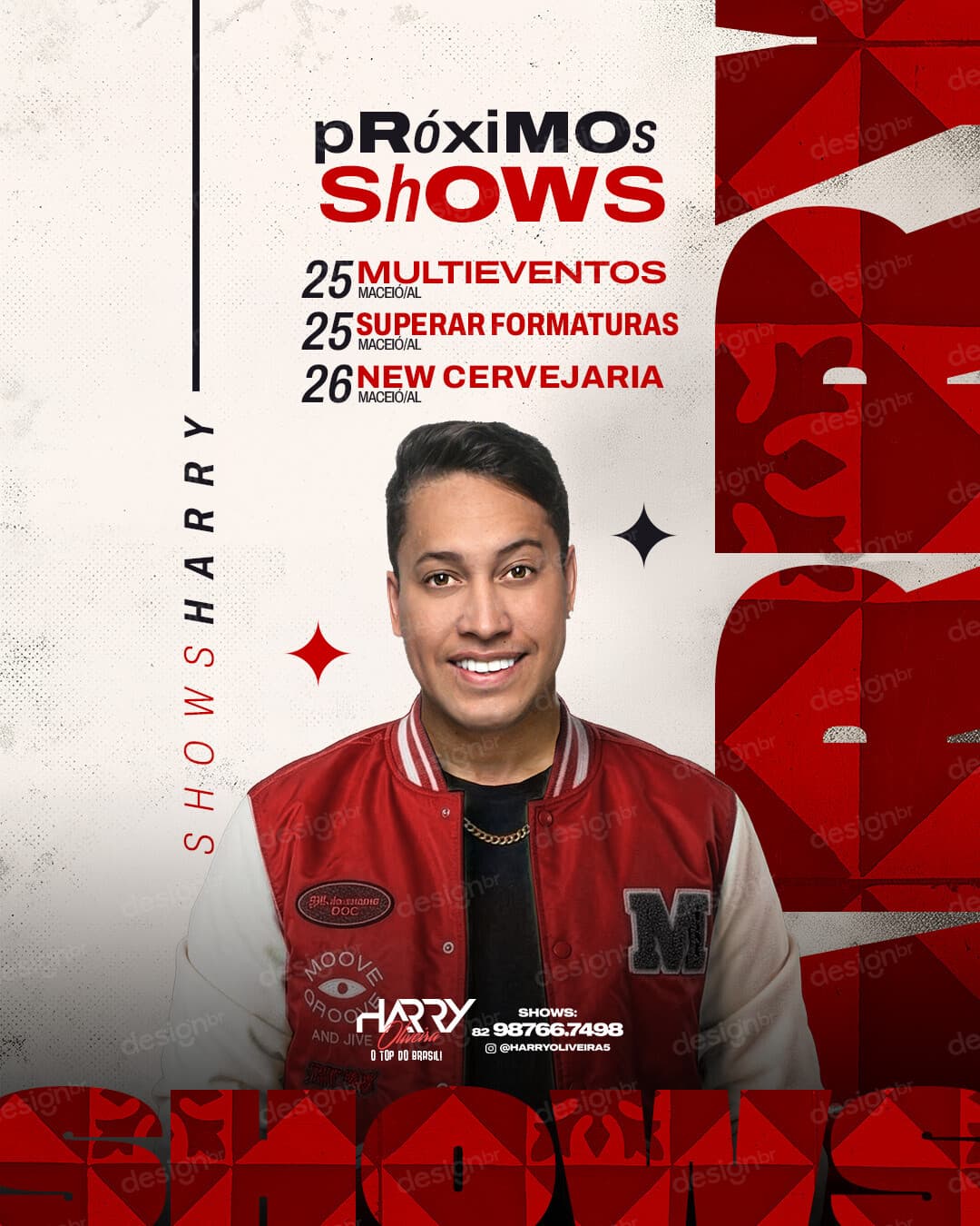 Flyer Agenda Próximos Shows Feed PSD Editável