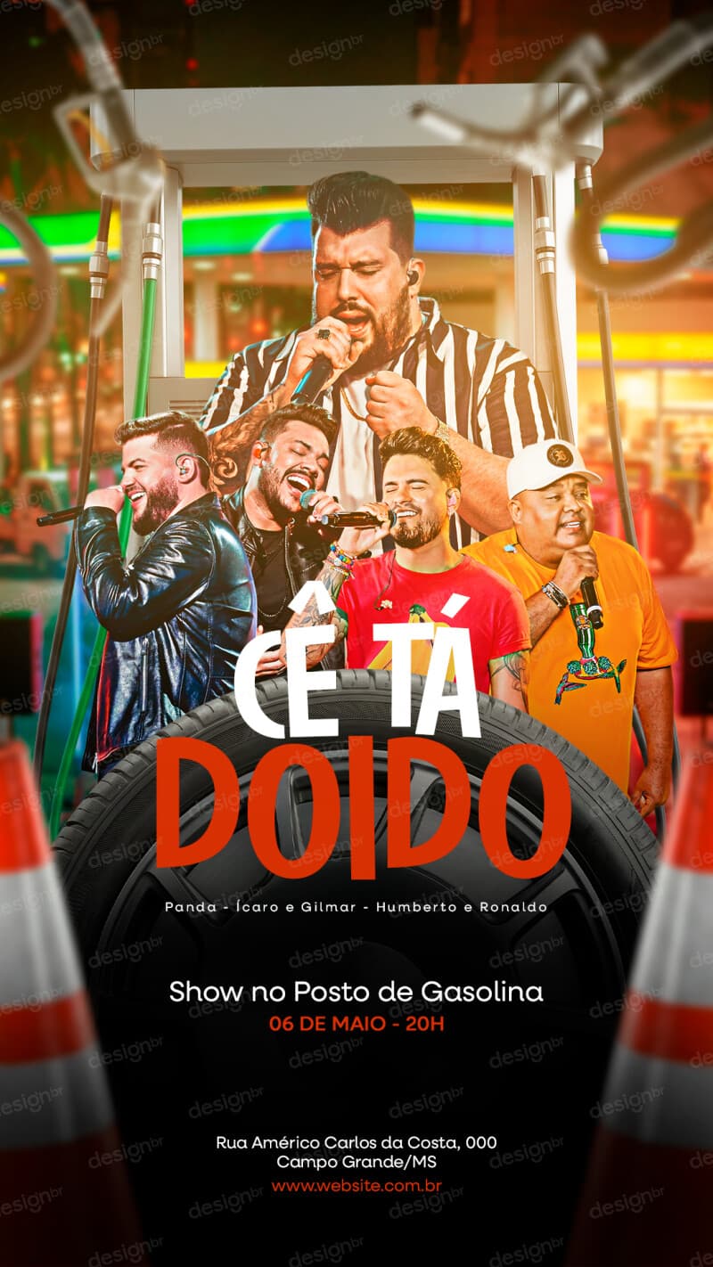 Flyer de Evento Cê Tá Doido Story PSD Editável