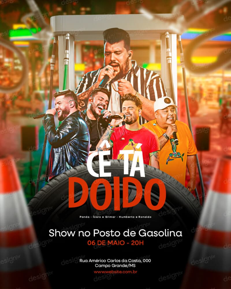 Flyer de Evento Cê Tá Doido PSD Editável