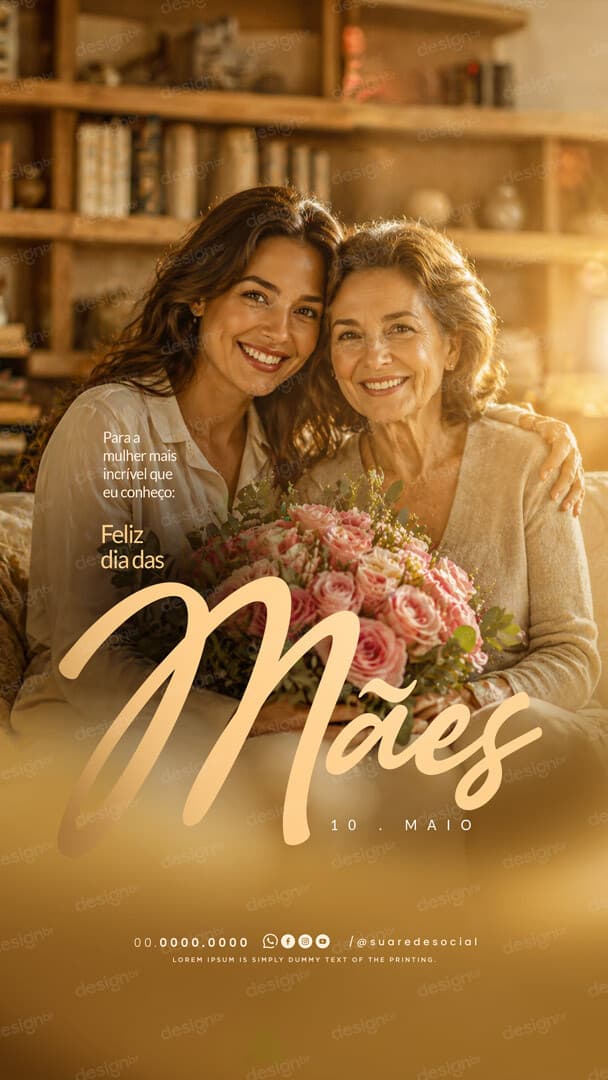 Story Dia das Mães 10 de Maio Social Media PSD Editável