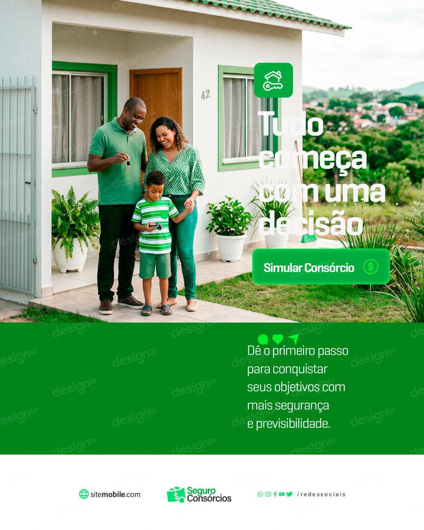 Carta de Crédito Consórcio Social Media PSD Editável