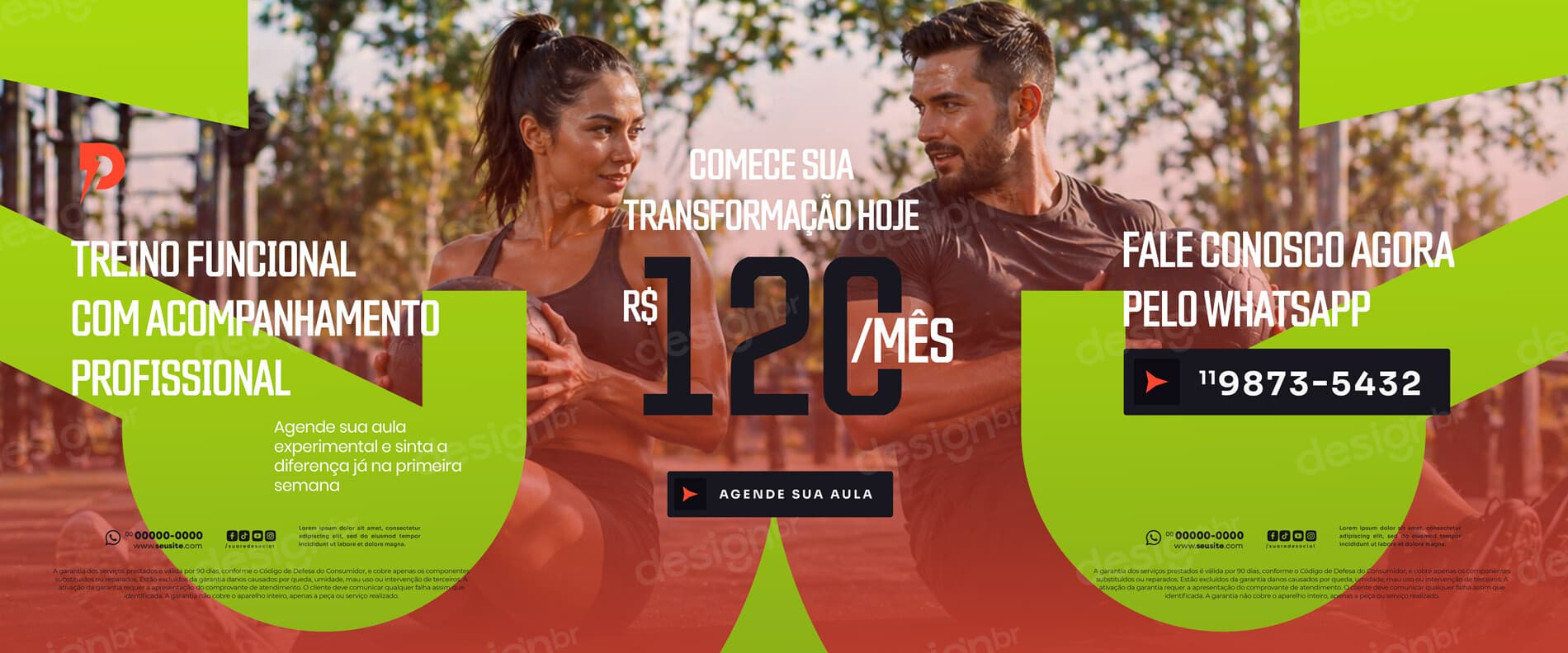 Carrossel Personal Trainer Treino Funcional Social Media PSD Editável