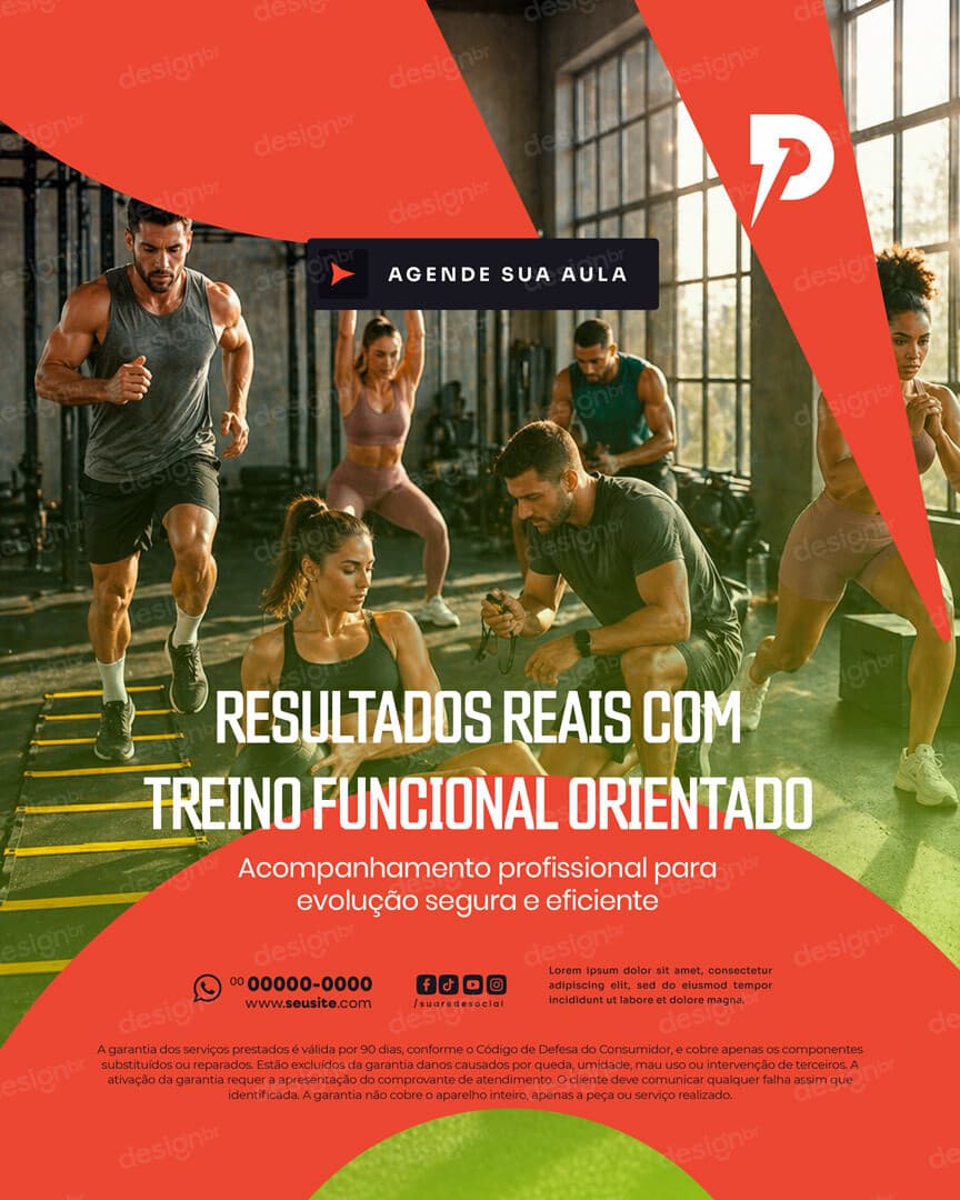 Personal Trainer Treino Funcional Social Media PSD Editável