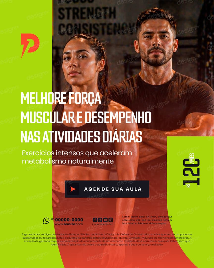 Personal Trainer Treino Funcional Social Media PSD Editável
